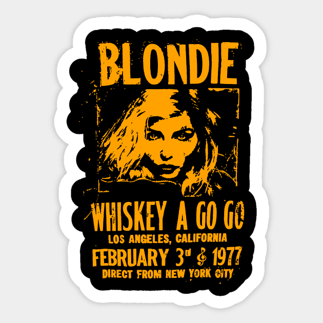 Vintage Blondie Music Whiskey A Go Go Sticker by Ice Cream Monster